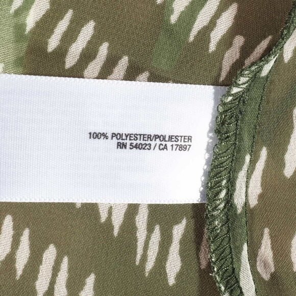 Old Navy Womens Large Tunic Tank Green & White Sleeveless Sheer - Picture 9 of 9